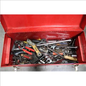 Husky Metal Tool Box W/ Misc Tools