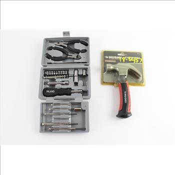 Husky Mini Claw Hammer With Screw Driver Tool Set, 2 Pieces