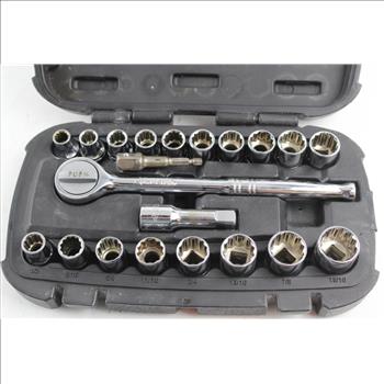 Husky Ratchet And Socket Set, 20 Pieces
