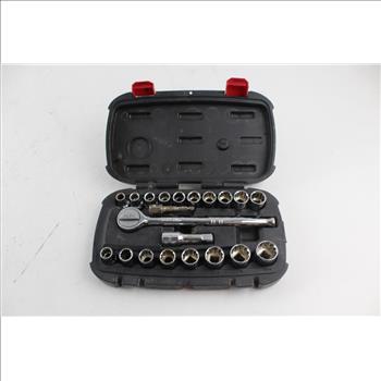 Husky Ratchet And Socket Set, 20 Pieces