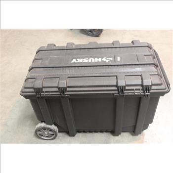 Husky Rolling Tool Bin With Extending Handle