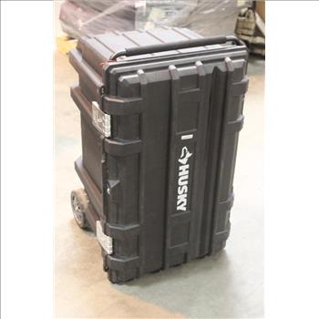 Husky Rolling Tool Bin With Extending Handle