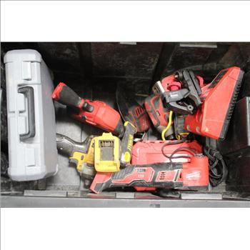 Husky Rolling Tool Box With Multiple Power Tools