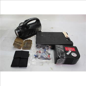 Husky Screwdriver Bits, 1st Auto Air Compressor, + More 6 Pieces