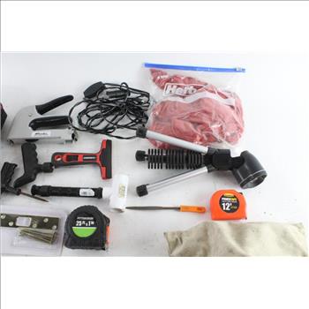 Husky Tire Inflator, Tripod Work Light And More, 17 Pieces