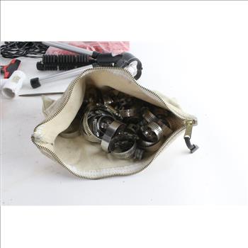 Husky Tire Inflator, Tripod Work Light And More, 17 Pieces