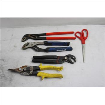 Husky Tool Bag With Knipex Alligator Pliers, Kobalt Tongue And Groove Pliers, And More