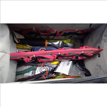 Husky Tool Bag With Level, Crescent Jaw-Locking Pliers, And More Tools