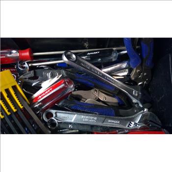 Husky Tool Box With Tools , 10 + Pieces