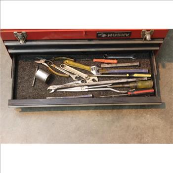 Husky Tool Box, Wrenches, Socket Bits, Pliers, Screwdrivers And More 100+ Pieces
