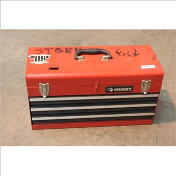 Husky Tool Box, Wrenches, Socket Bits, Pliers, Screwdrivers And More 100+ Pieces
