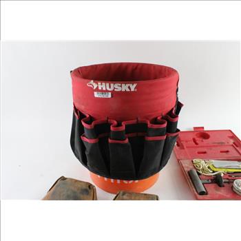 Husky Tool Bucket With Tools, 7 Pieces
