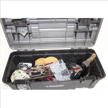 Husky Toolbox With Assorted Tools & Equipment, 15+ Pieces