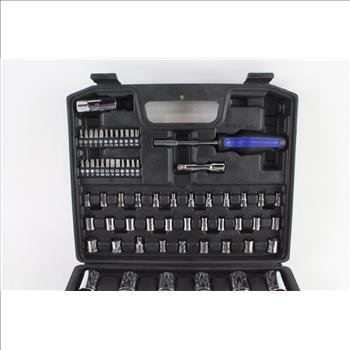 Hyper Tough 107 Piece Socket Set With Ratchet Handle