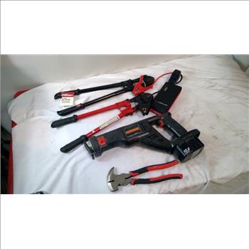 Hyper Tough 18 In. Bolt Cutters, Craftsman Reciprocating Saw, And More, 5 Pieces