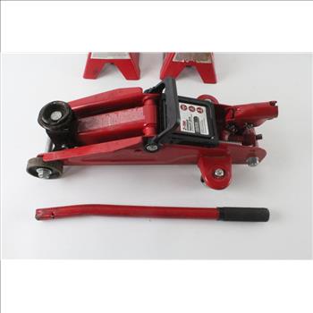 Hyper Tough 2 Ton Jack And Jack Stands, 3 Pieces