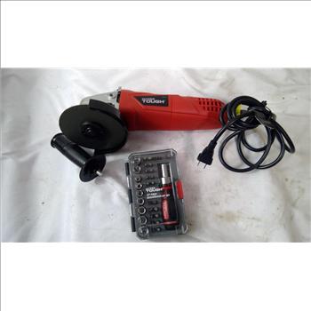 Hyper Tough 37-piece Screwdriver Bit Set, And Hyper Tough Angle Grinder, 2 Pieces