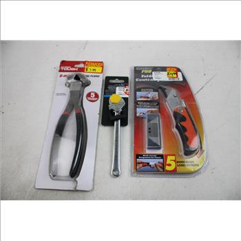 Hyper Tough End-Cutting Pliers, Malco Pipe Crimper, And More, 6 Pieces