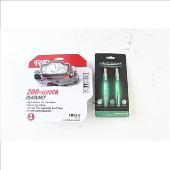 Hyper Tough Headlamp And More, 3 Pieces
