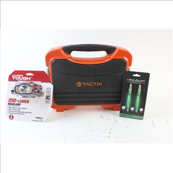 Hyper Tough Headlamp And More, 3 Pieces