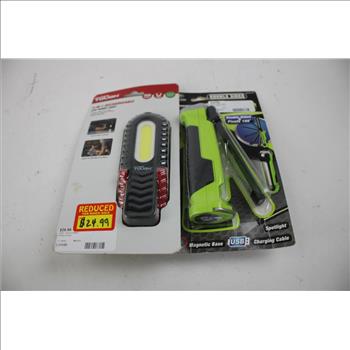 Hyper Tough, Lux-Pro, And More LED Work Lights, Flashlights, 4 Pieces