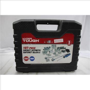 Hyper Tough Socket And Ratchet Set, Hammers, Flashlight And More 10+ Pieces