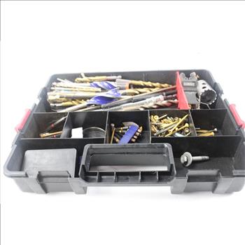Hyper Tough Tool Box With Drill Bits Etc