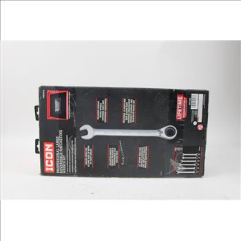 Icon Professional Large Reversible Ratcheting Wrench Set, 2 Box