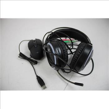 Iconic Gaming Color Changing Keyboard, Mouse, Headset Combo Set