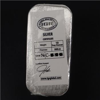 IGR Fine Silver 10 Troy Oz. Bar