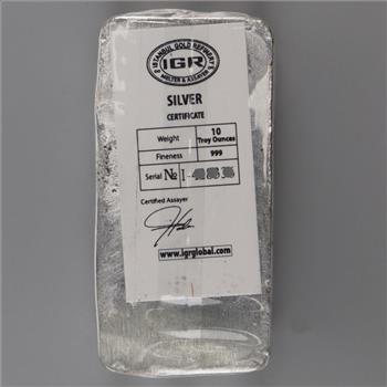 IGR Fine Silver 10 Troy Oz. Bar