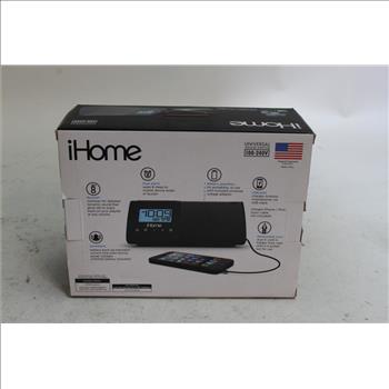 Ihome Dual Alarm Clock With Usb Charging And Built-in Speaker