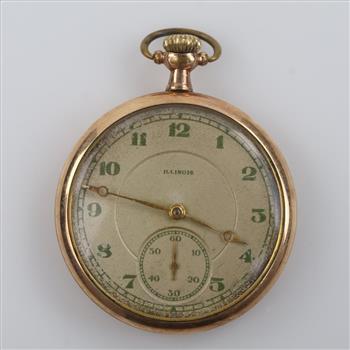 Illinois Watch Co 10kt GF Pocket Watch