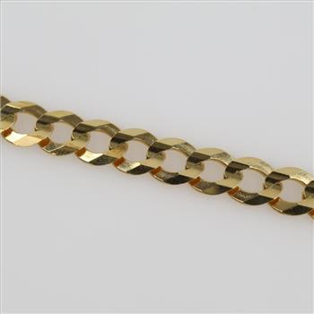 IMD 14kt Gold Flat Curb Link Chain Necklace