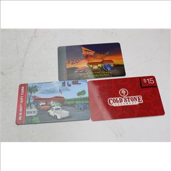 In-N-Out And Cold Stone Gift Cards