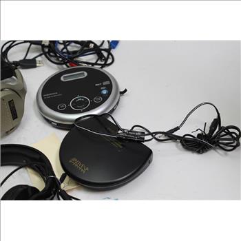 Insignia CD Player, Vivitar Headphones And More, 6 Pieces