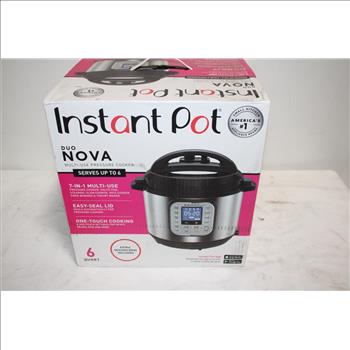 Instant Pot Duo Nova Multi-Use Pressure Cooker, 6 Quart
