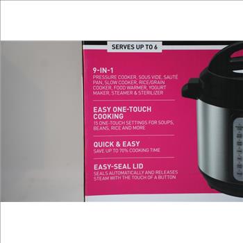 Instant Pot Duo Plus Multi-Use Pressure Cooker, 6 Quart, 603-0502-34