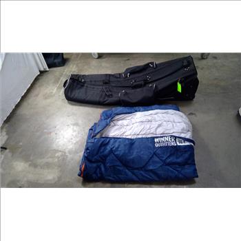 Intech Rolling Golf Bag, And Winner Outfitter 2 Person Sleeping Bag
