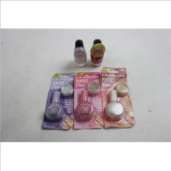 Ioni, Lipsticks, Gloss, Brow Pencils, L.A. Colors Nail Polish, Nail Tips, And More, 33 Pieces