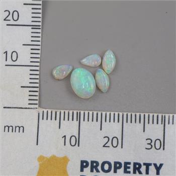 Iridescent Loose Jewelry Craft Stones, 5 Stones
