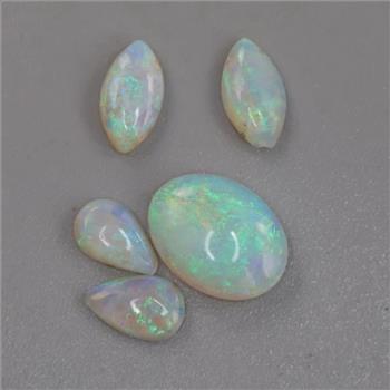 Iridescent Loose Jewelry Craft Stones, 5 Stones
