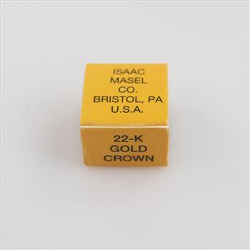 Isaac Masel Co. 22kt Gold Dental Crown