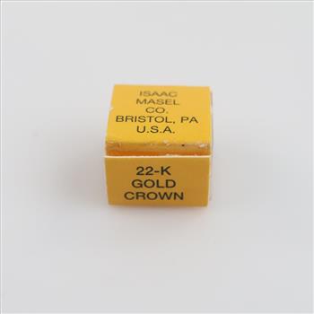 Isaac Masel Co. 22kt Gold Dental Crown