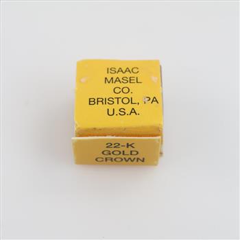 Isaac Masel Co. 22kt Gold Dental Crown