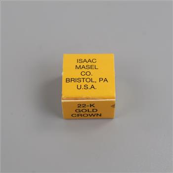 Isaac Masel Co. 22kt Gold Dental Crown