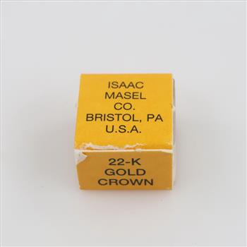 Isaac Masel Co. 22kt Gold Dental Crown