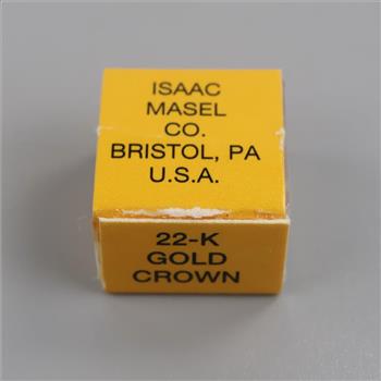 Isaac Masel Co. 22kt Gold Dental Crown