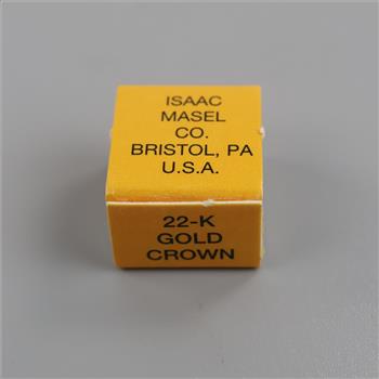 Isaac Masel Co. 22kt Gold Dental Crown