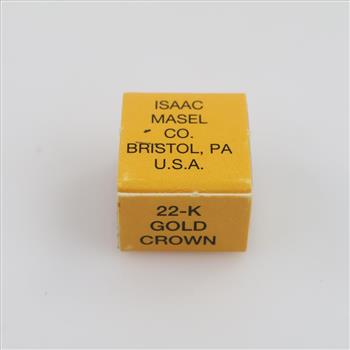 Isaac Masel Co. 22kt Gold Dental Crown